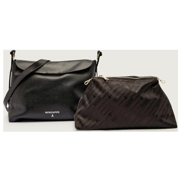 Patrizia Pepe Kožená kabelka na rameno + príručná taštička Never 65210391