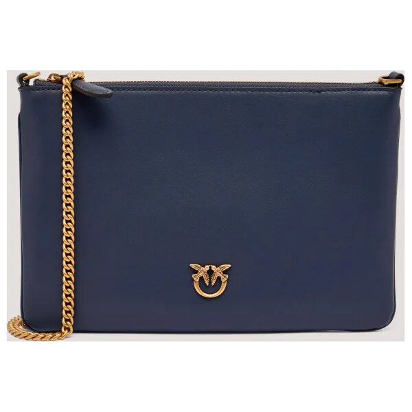 Pinko Kožená listová kabelka FLAT CLASSIC VITELLO SETA 65185986