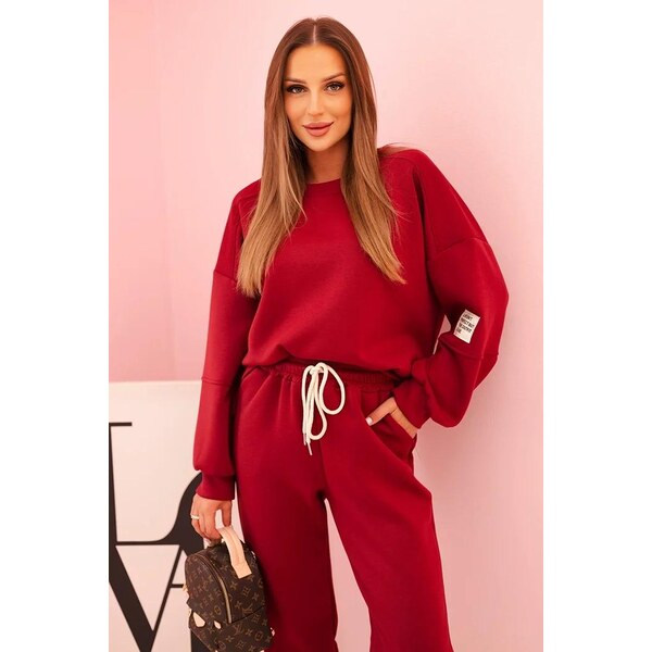 MladaModa Viskózová tepláková súprava model 7065P tmavá fialová 65258613