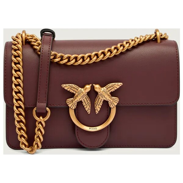 Pinko Kožená kabelka na rameno LOVE ONE MINI 65213755