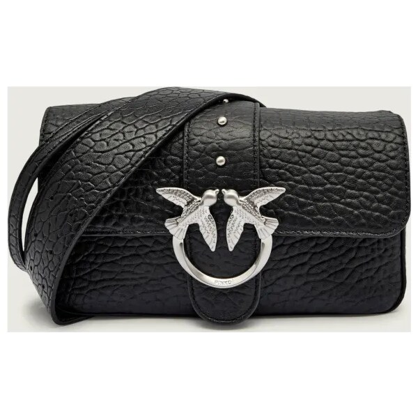 Pinko Kožená kabelka na rameno LOVE ONE MINI SLOUCHY 65210385