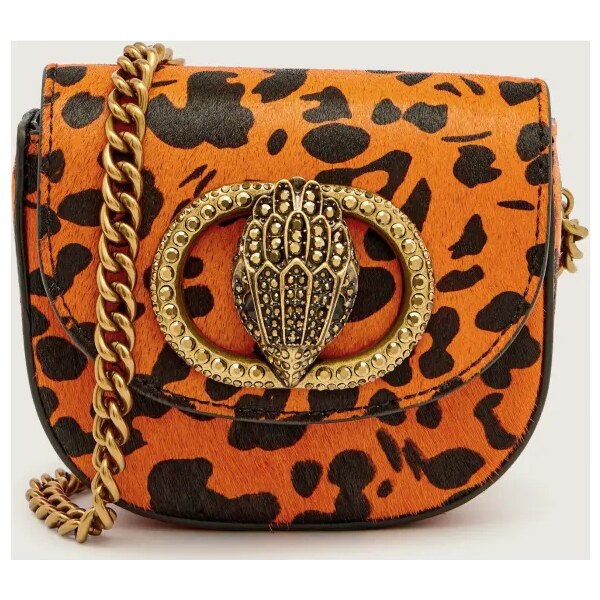 Kurt Geiger Kožená kabelka na rameno MICRO CHELSEA SADDLE 65213753