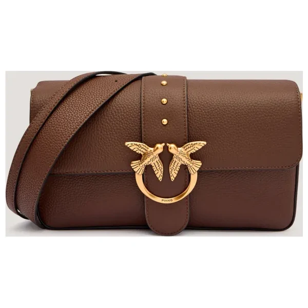 Pinko Kožená kabelka na rameno LOVE ONE CLASSIC 65236411