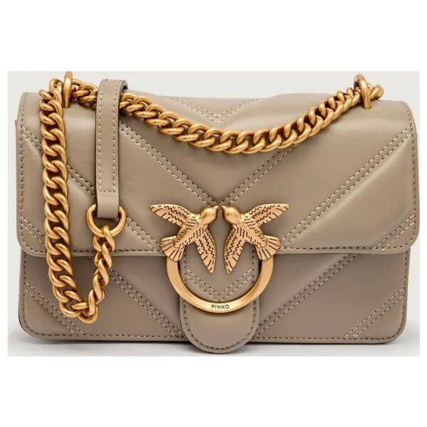 Pinko Kožená kabelka na rameno LOVE ONE MINI LIGHT 65237062