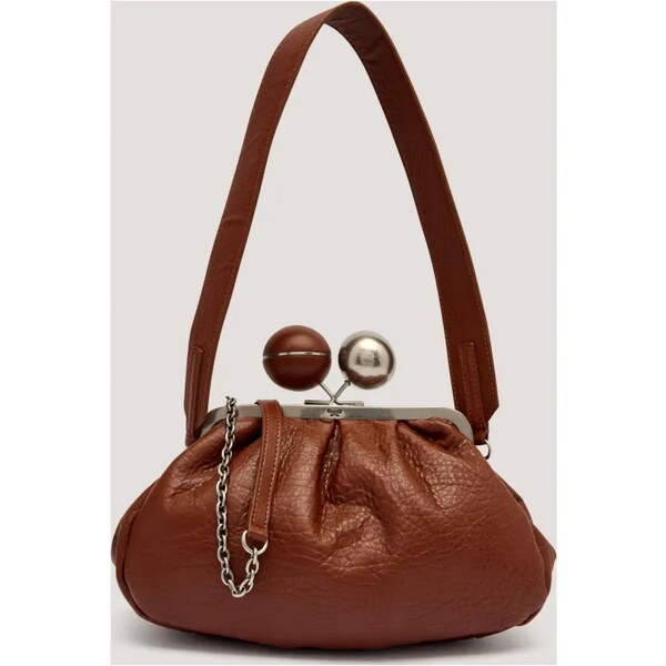 Weekend MaxMara Kožená kabelka na rameno Pasticcino Lecito 65236255