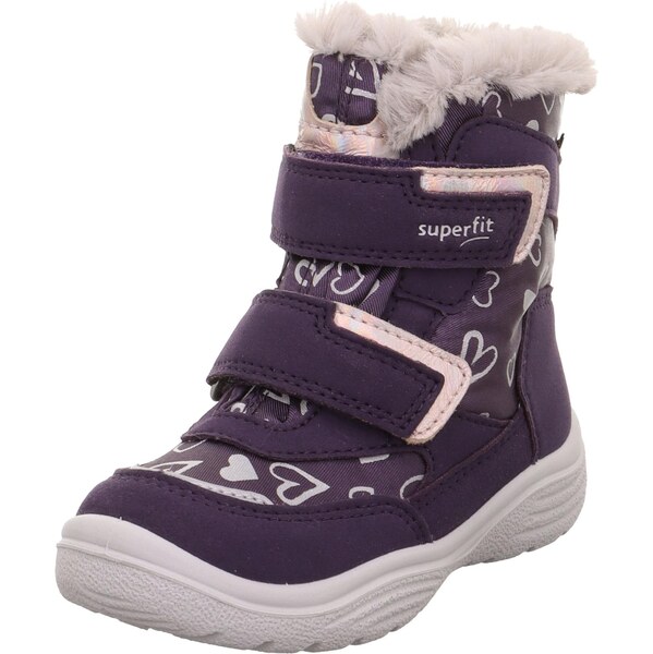 SUPERFIT Snehule Crystal sivá / baklažánová / ružová 65536035