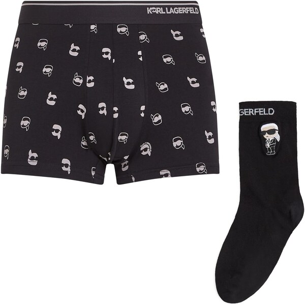 Karl Lagerfeld Boxerky čierna / biela 65253470