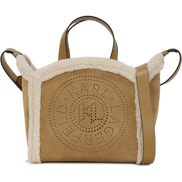 Karl Lagerfeld Kabelka karamelová / biela ako vlna 65460758