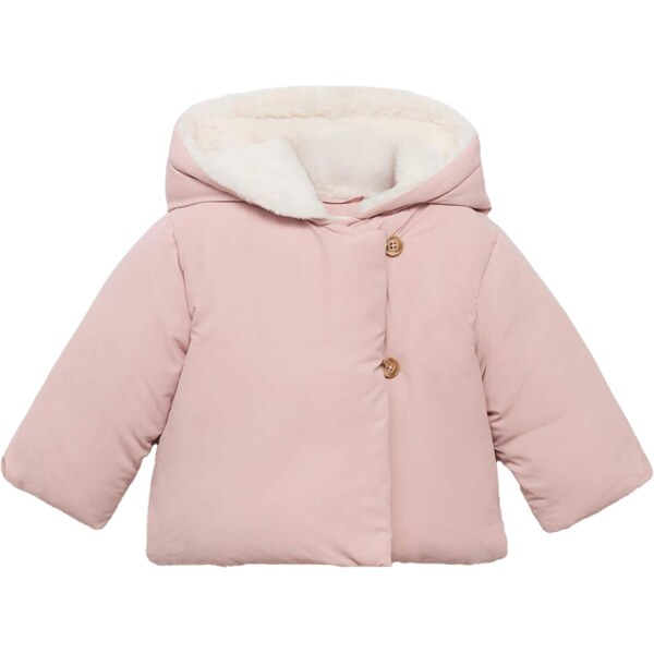 MANGO KIDS Zimná bunda Vichy1 ružová 65886339