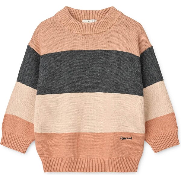 Liewood Sveter Orlane tmavosivá / broskyňová / púdrová 65694803