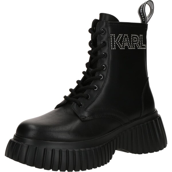 Karl Lagerfeld Šnurovacie členkové čižmy čierna 65890941
