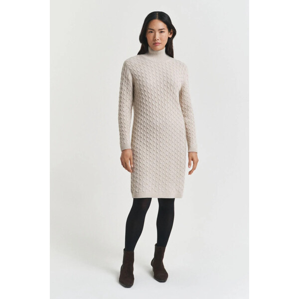 ŠATY GANT CABLE KNIT DRESS SEED MELANGE 65251845