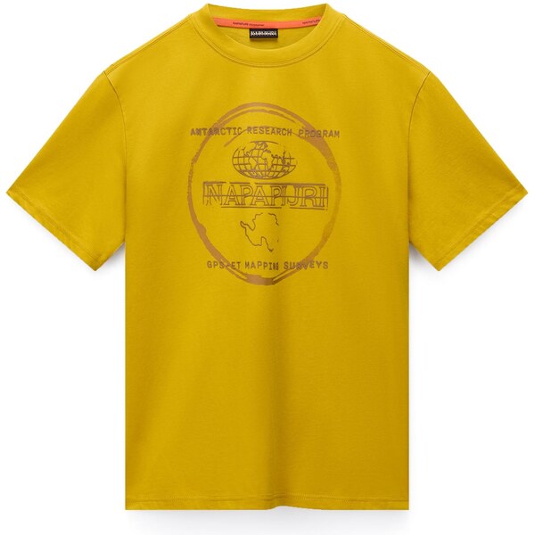 NAPAPIJRI Tričko S-Bald hnedá / tmavožltá 65253407
