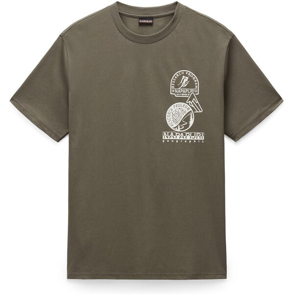 NAPAPIJRI Tričko FUNES olivová / biela 65253546