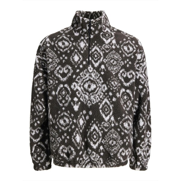 JACK & JONES Sveter JORPADDY antracitová / biela 65662421