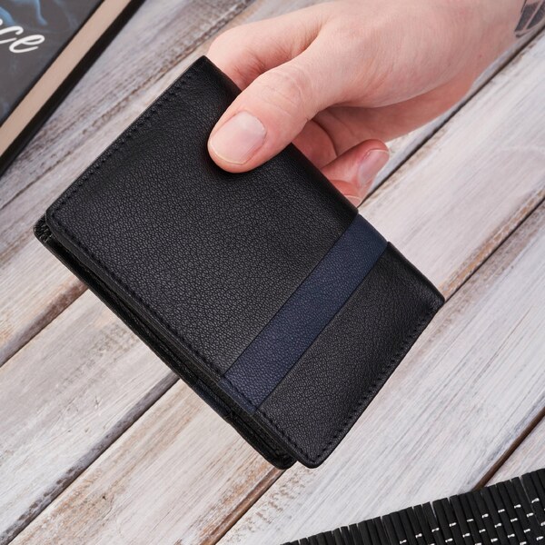 Brodrene Pánska kožená peňaženka klasická | čierna G-117MN/BLBLU 65258492