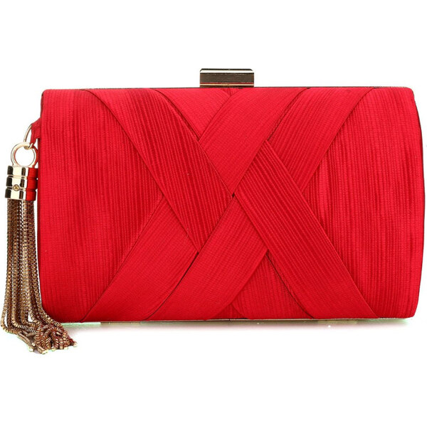 Carla Spoločenská listová kabelka so štrasom Blanca Červená 65226225