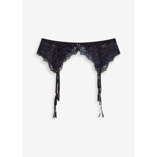 bonprix Podväzkový pás z jemnej čipky Eyelash, farba čierna 65262371