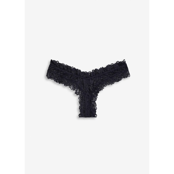 bonprix Brazílske nohavičky z čipky, farba modrá 65262412