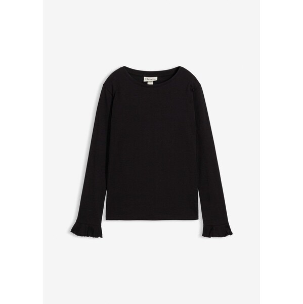 bonprix Tričko s dlhým rukávom z elastického bavlneného mixu, farba 65262755