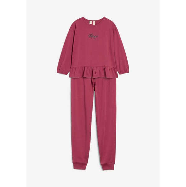 bonprix Tričko a tepláky s bio bavlnou (2-dielna sada), farba fialová 65262778