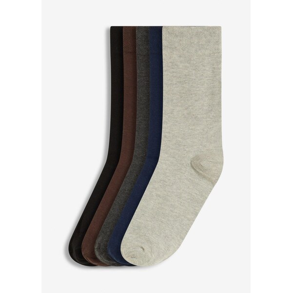 bonprix Ponožky s patentom a bio bavlnou(5 ks v balení), farba čierna 65262908