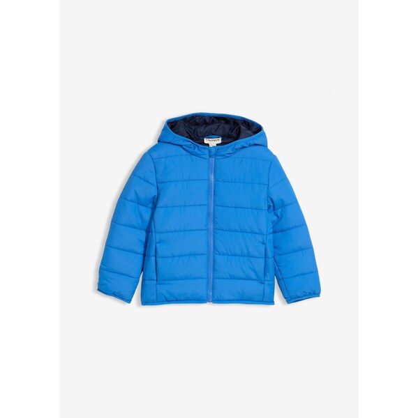 bonprix Prešívaná bunda s kapucňou, farba modrá 65262921