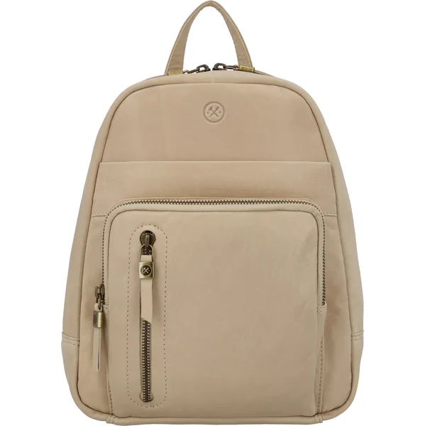 Hide & Stitches Béžový malý prešivaný batoh z pravej kože Racio 65263855