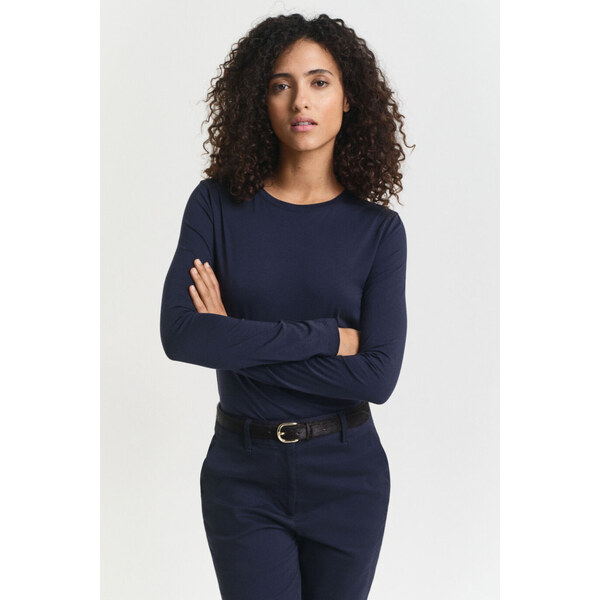 TRIČKO GANT LIGHT COTTON LS T-SHIRT EVENING BLUE 65051946