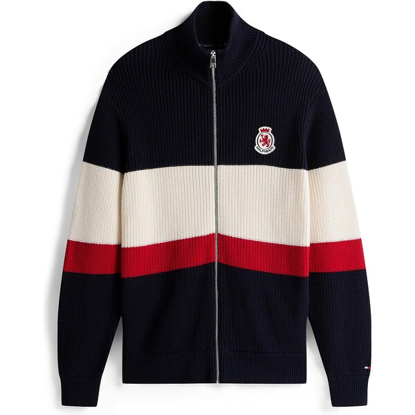 TOMMY HILFIGER Kardigán námornícka modrá / červená / biela 65577044