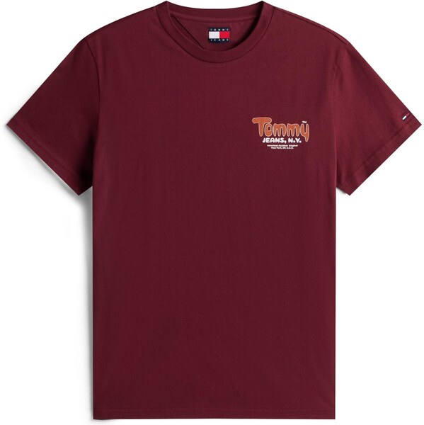 Tommy Jeans Tričko námornícka modrá / oranžová / tmavočervená / biela 65268086