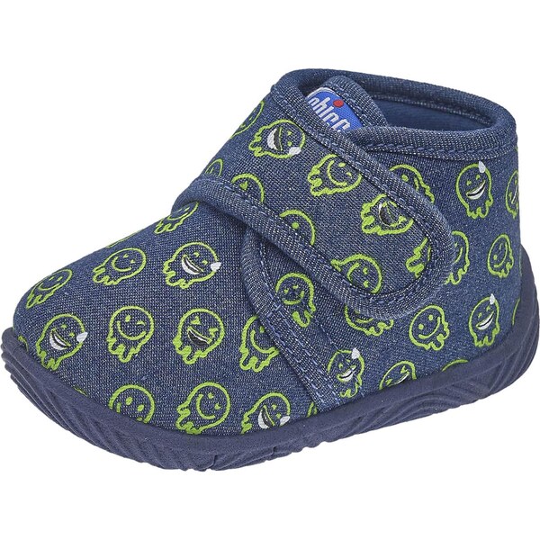 Chicco Papuče Tofu modrá denim / neónovo zelená 65659207