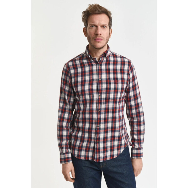 KOŠEĽA GANT REG WINDBLOWN FLANNEL CHECK SHIRT MODERN RUST 65267525