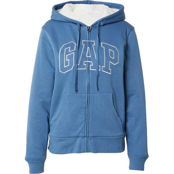 GAP Tepláková bunda HERITAGE modrá / biela 65814348