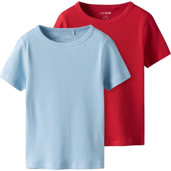 TWO SOON Tričko svetlomodrá / červená 65650518