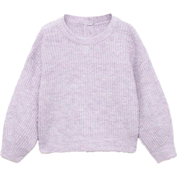 MANGO KIDS Sveter fialová melírovaná 65657652