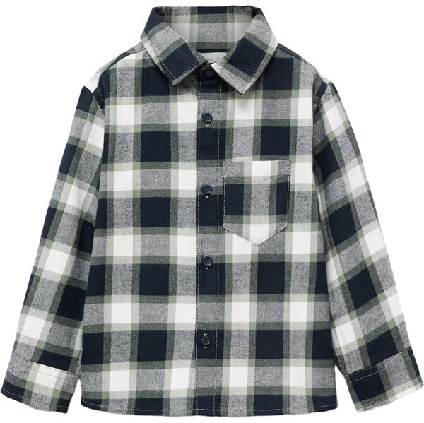 MANGO KIDS Košeľa THEOB námornícka modrá / olivová / biela 65582178