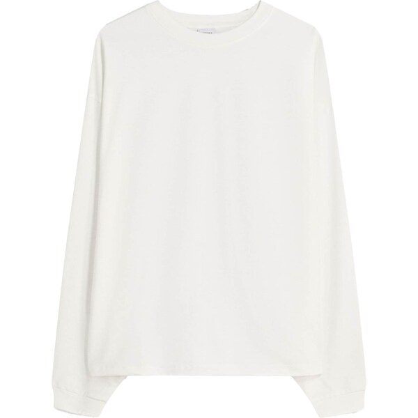 Bershka Tričko šedobiela 65890467