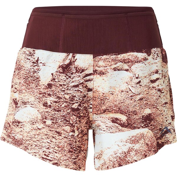 NIKE Športové nohavice TRAIL lososová / burgundská / biela 65891174