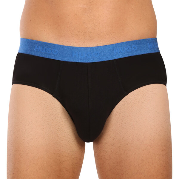 3PACK pánske slipy HUGO čierné (50532570 008) 65273835