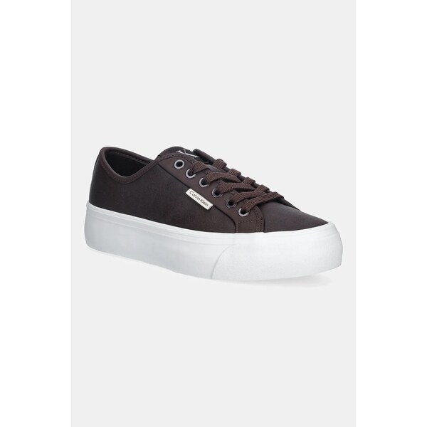 Tenisky Calvin Klein VULC FLATF LACE UP LTH CK 65294901