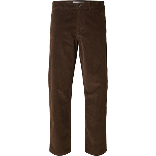 SELECTED Chino nohavice SLHMILES tmavohnedá 65283968