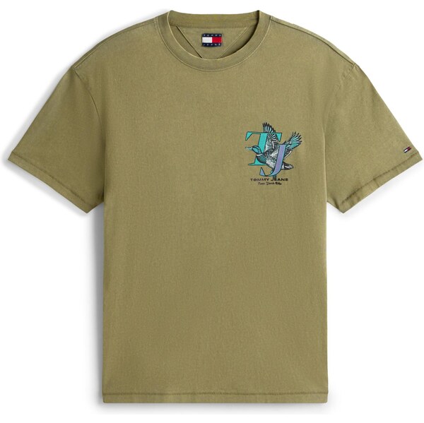 Tommy Jeans Tričko NOVELTY tyrkysová / kaki / levanduľová / čierna 65284034