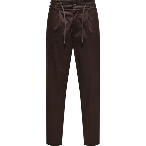 Only & Sons Chino nohavice ONSCOIL tmavohnedá 65284008