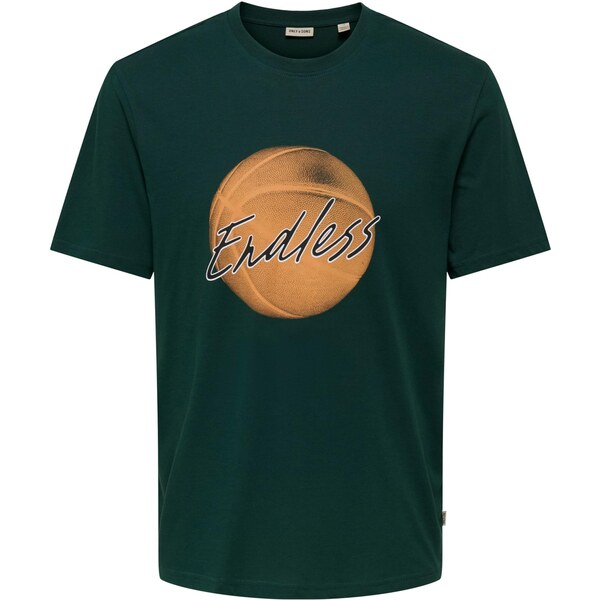 Only & Sons Tričko ONSBRON jedľová / mandarínková / čierna / biela 65284027