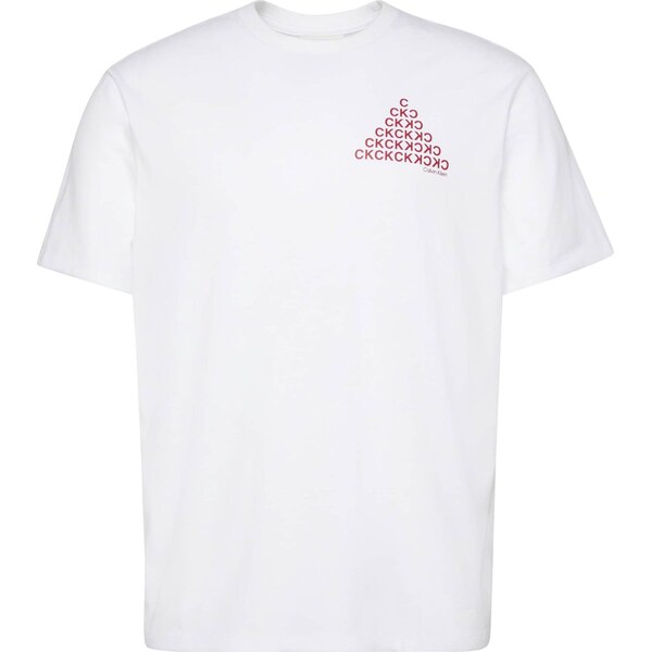 Calvin Klein Jeans Tričko jasne červená / biela 65284057