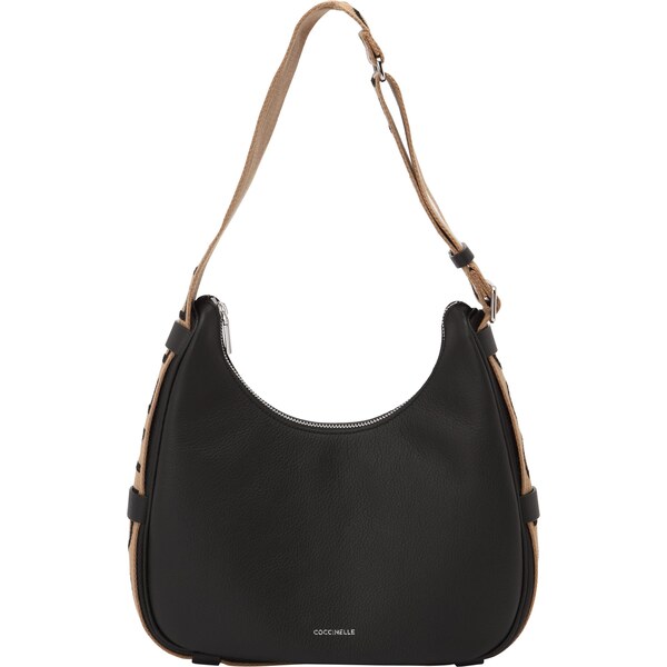 Coccinelle Kabelka na rameno RAQUEL svetlohnedá / čierna 65284151