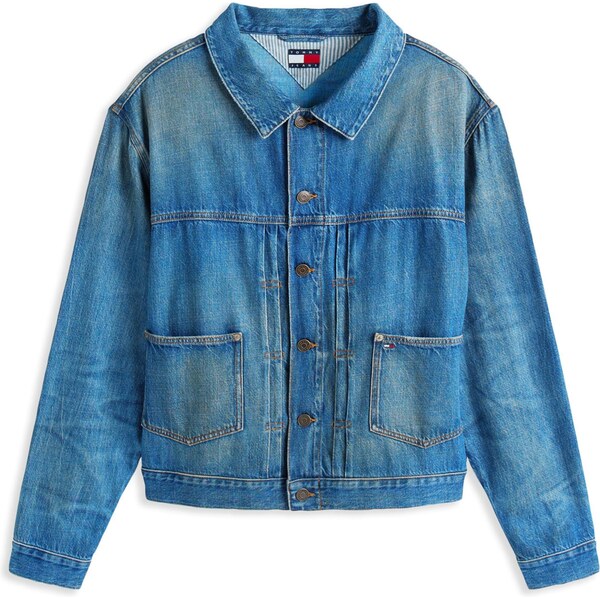 Tommy Jeans Prechodná bunda modrá denim 65663116