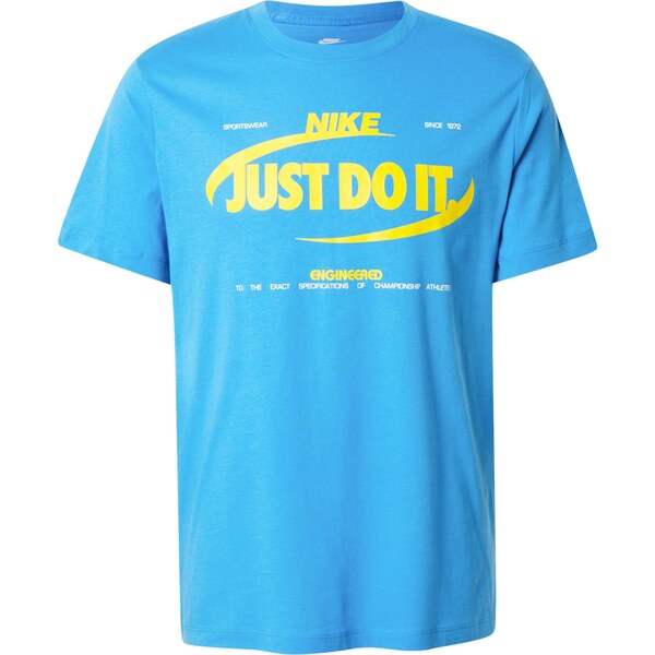 Nike Sportswear Tričko azúrová / žltá / biela 65284145