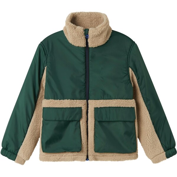 NAME IT Prechodná bunda MONICO kapučíno / tmavozelená 65619547